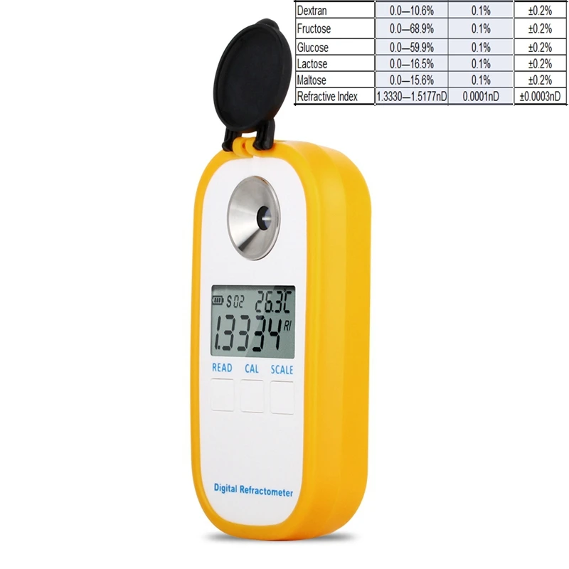 Цифровой рефрактометр для фруктозы декстрана глюкозы лактозы мальтозы ЖК