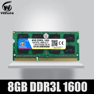 veineda laptop memory ddr3l 4gb 8gb 1600 pc3 12800 204pin ddr3l 1333 pc3 10600 sodimm ram support intel ddr3 motherboard free global shipping