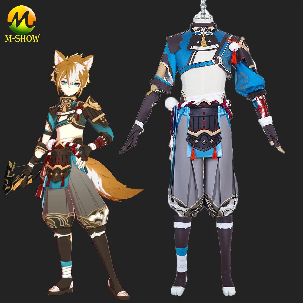 

Genshin Impact Gorou Render Cosplay Costume Gorou Fox Uniform Men Outfit Halloween Carnival Suit for Adult Any Size