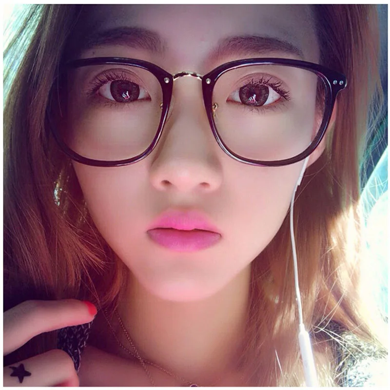Для женщин мужские квадратные очки металлический каркас Близорукость ретро