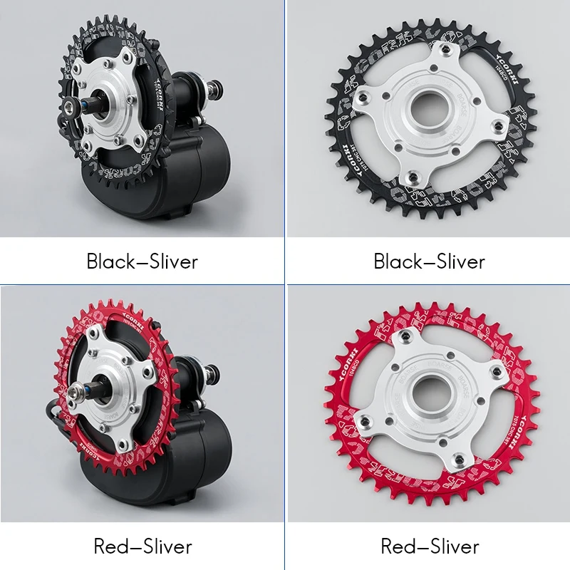 Mid Motor Chainwheel Ring Adapater 34T 36T 38T Chain Sets Electric Bike Conversion Kit for Tongsheng Ebike | Спорт и развлечения