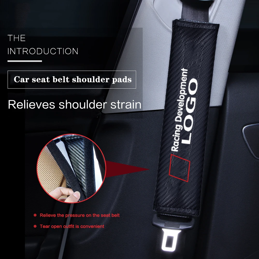 

2 Pcs For Toyota TRD Auto Logo Seat Belt Cover Case Auto Embroidery Emblem Seatbelt Pads Seaty Belt Strap Cushion Protector New