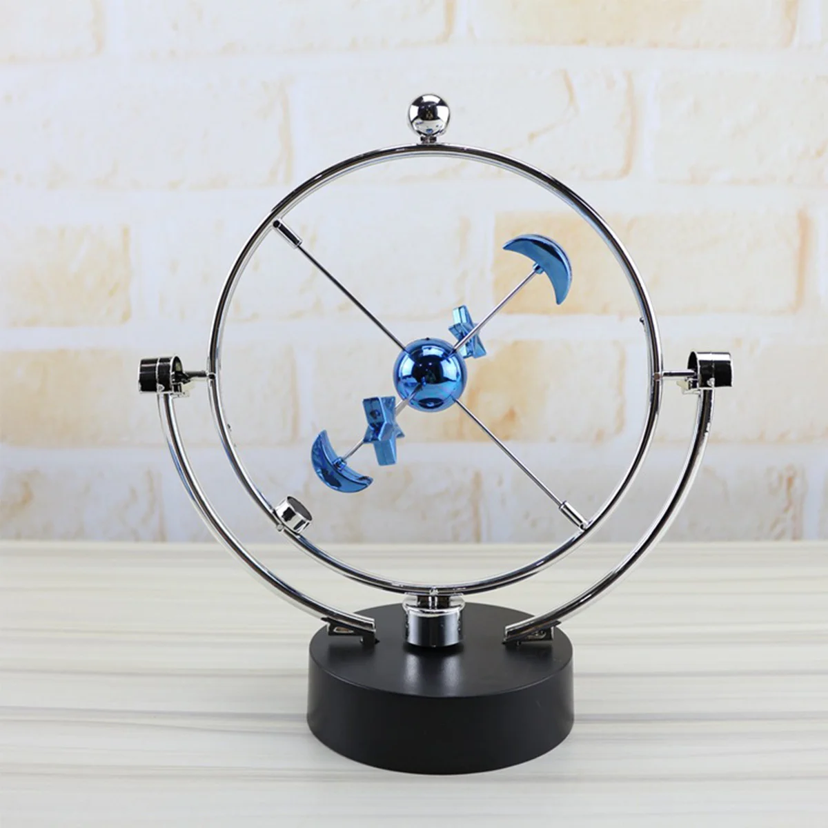 

Rotation Perpetual Motion Swing Globe Newton Pendulum Model Kinetic Orbital Revolving Gadget Home Decor Craft Ornament