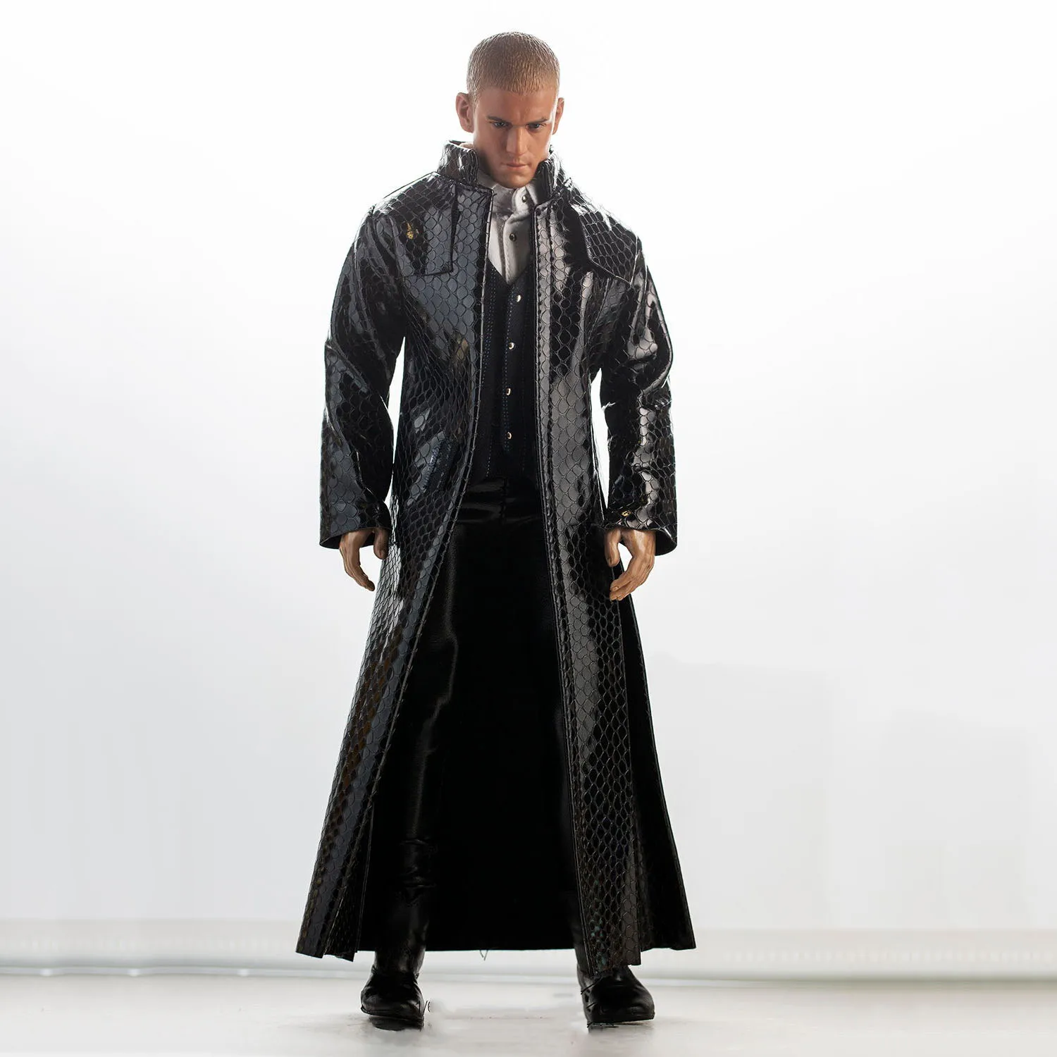 

Мужская кожаная ветровка, кожаные брюки для экшн-фигурки, размер 1/6