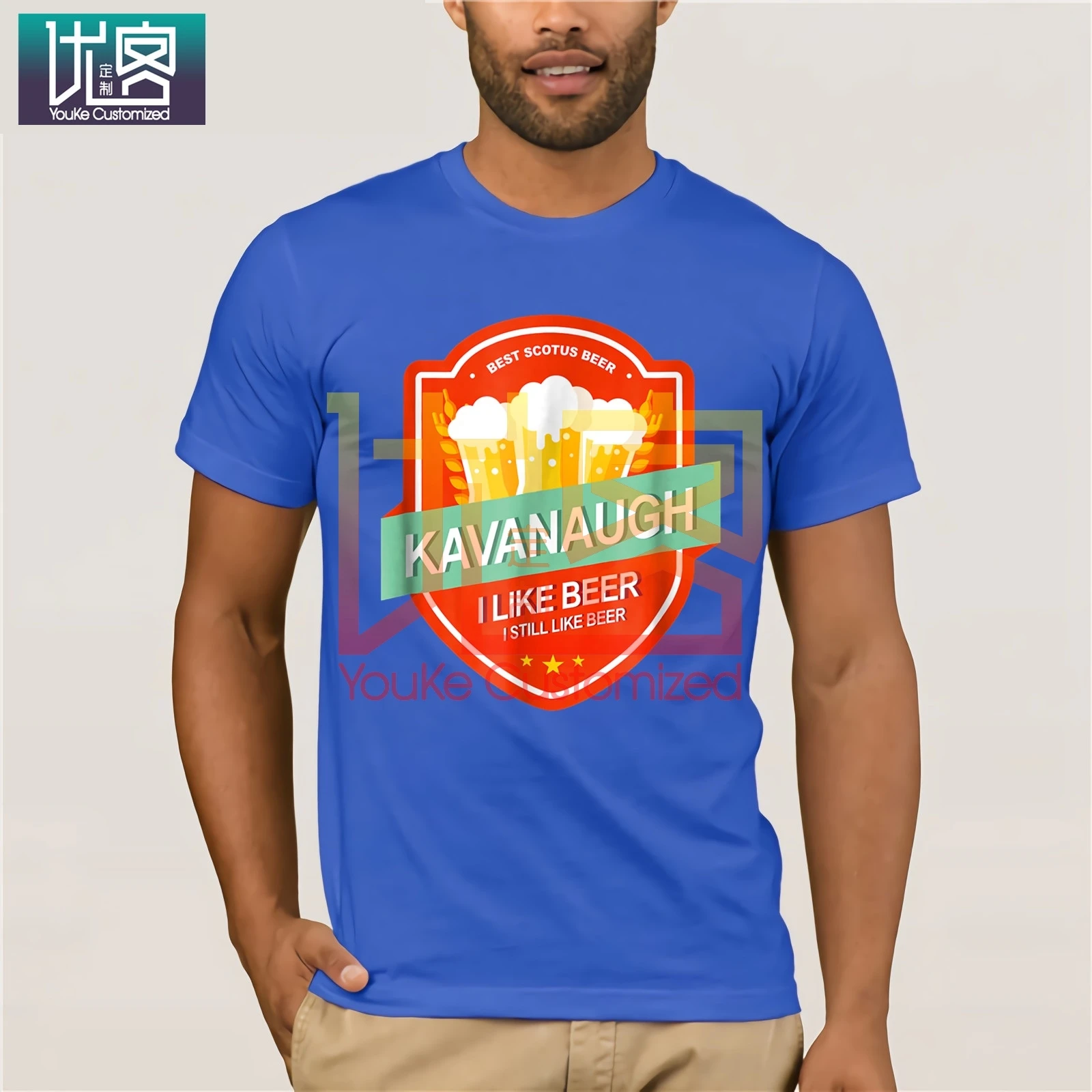 Pro Trump Kavanaugh Shirt I Like Beer Humor Tee 100% Cotton Tops Graphic Amazing short sleeves unique | Мужская одежда