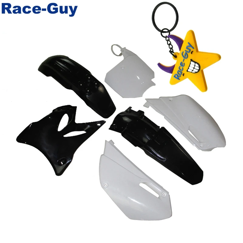 Черные Пластиковые обтекатели для крыльев комплекты кузовов питбайка мотоцикла