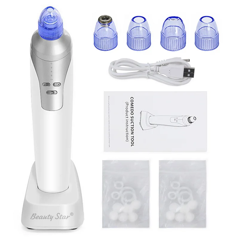 Beauty Star Beauty Star вакуумный удалитель черных точек для лица вакуумный очиститель пор прыщи удаление комедонов микродермабразия чистка лица - Цвет: Beauty Star