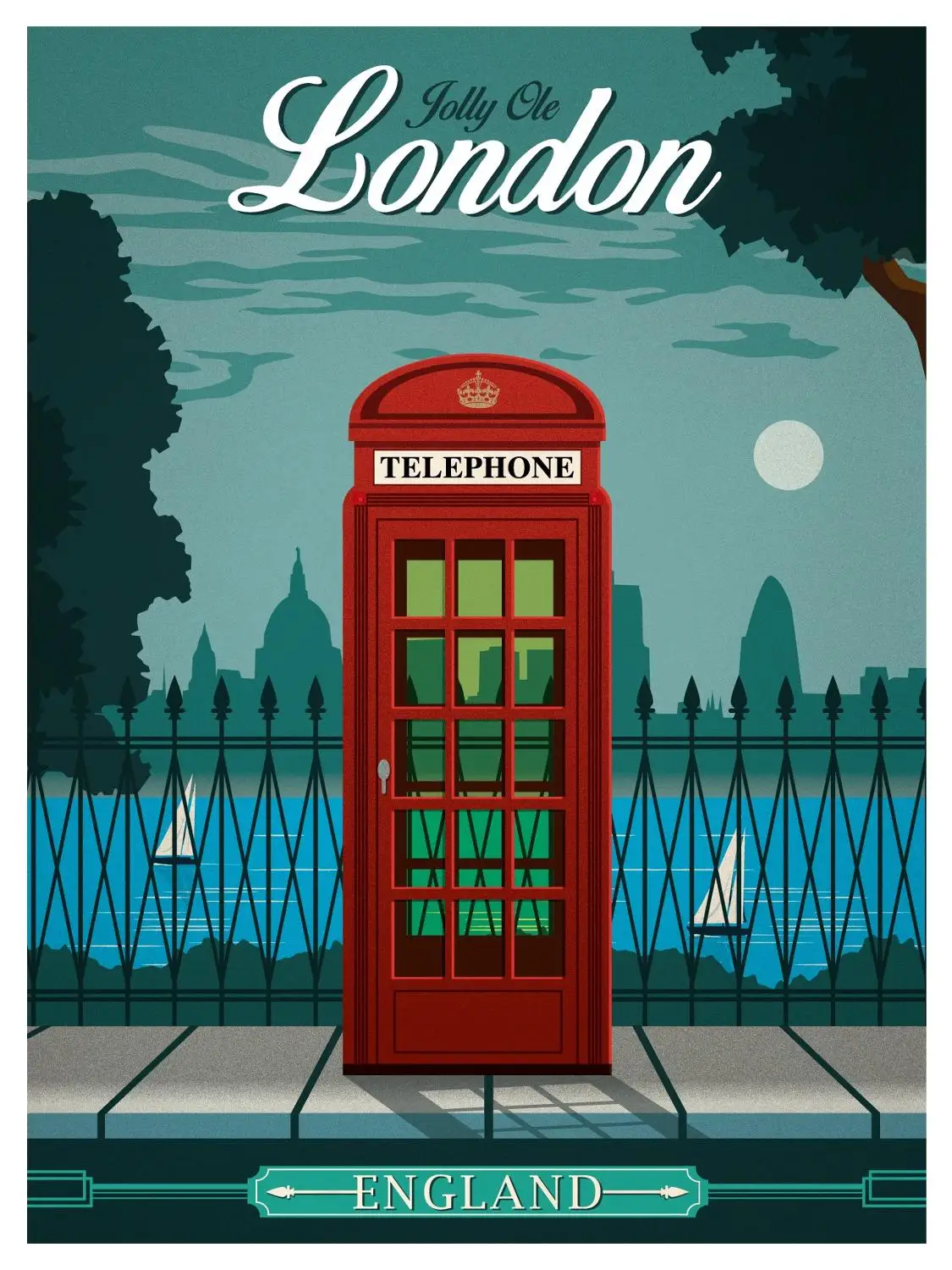 

400x300MM vintage_london_update_2014_Print jumbo fridge magnet SFM-001
