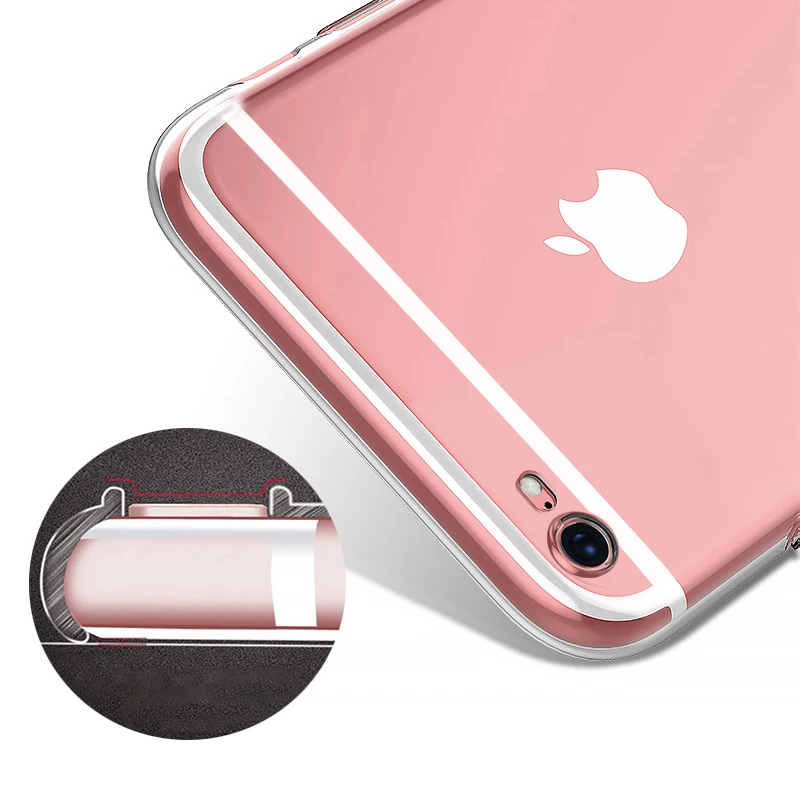 0.8mm Ultra thin Bumper Transparent Silicone Phone Case For iPhone X XS XR Max 8 7 6 6S Plus Clear protection Back Cover |