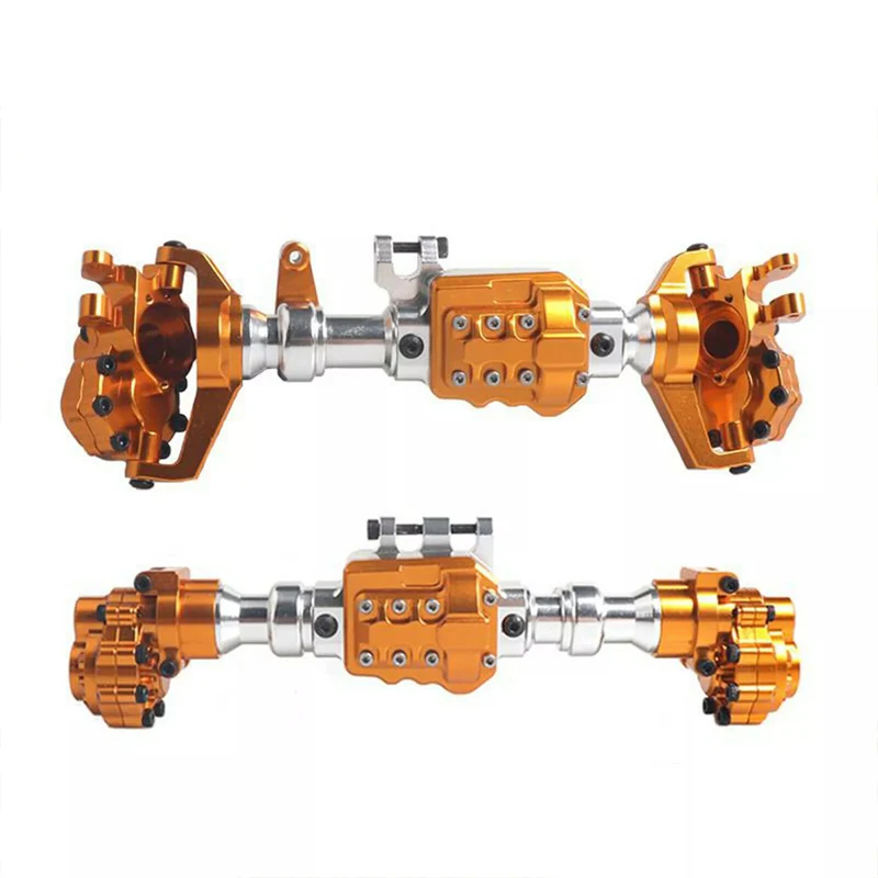 

Used for 1/10 RC tracked vehicle Traxxas TRX-4 axle upgrade parts, TRX4 aluminum alloy front/rear door axle housing, gold