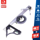 Регулируемая линейка 3 в 1, мульти комбинация, 300 мм, квадратный угломер, Измерительный набор, универсальная линейка с уровнем, прямоугольный транспортир, инструменты