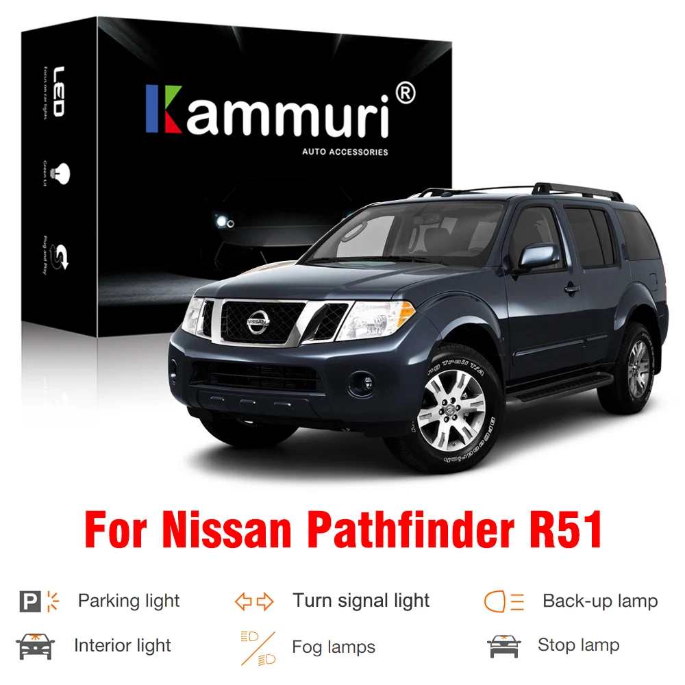 Светодиодсветодиодный лампа Canbus для наружного и внутреннего освещения Nissan Pathfinder