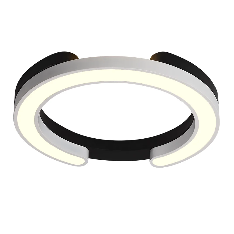 Потолочная люстра черного и белого цвета для спальни гостиной коридора круглая с