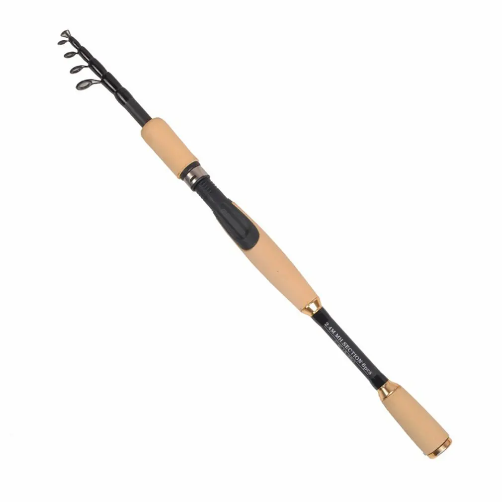 

Telescopic Fishing Rod Ultralight Weight Spinning/Casting Fishing Rod Carbon Fiber 1.8-2.7m Fishing Rod Tackle