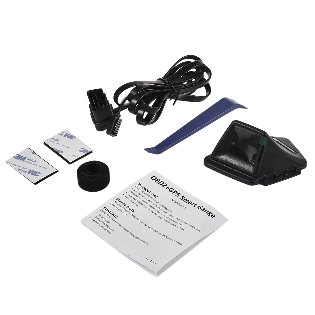 Автомобильный HUD GPS Спидометр Одометр умный датчик А-столб Отделка приборной