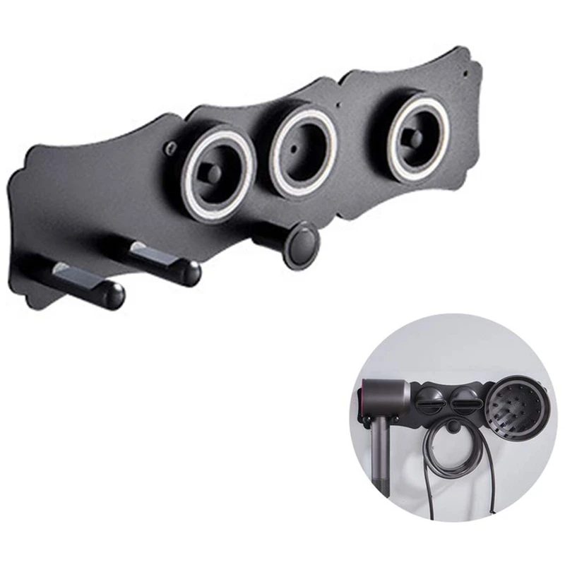 Wall Mount Hair Dryer Holder Self Adhesive Magnet Stand Storage Rack Organizer for Dyson Blow Bathroom Storag | Дом и сад