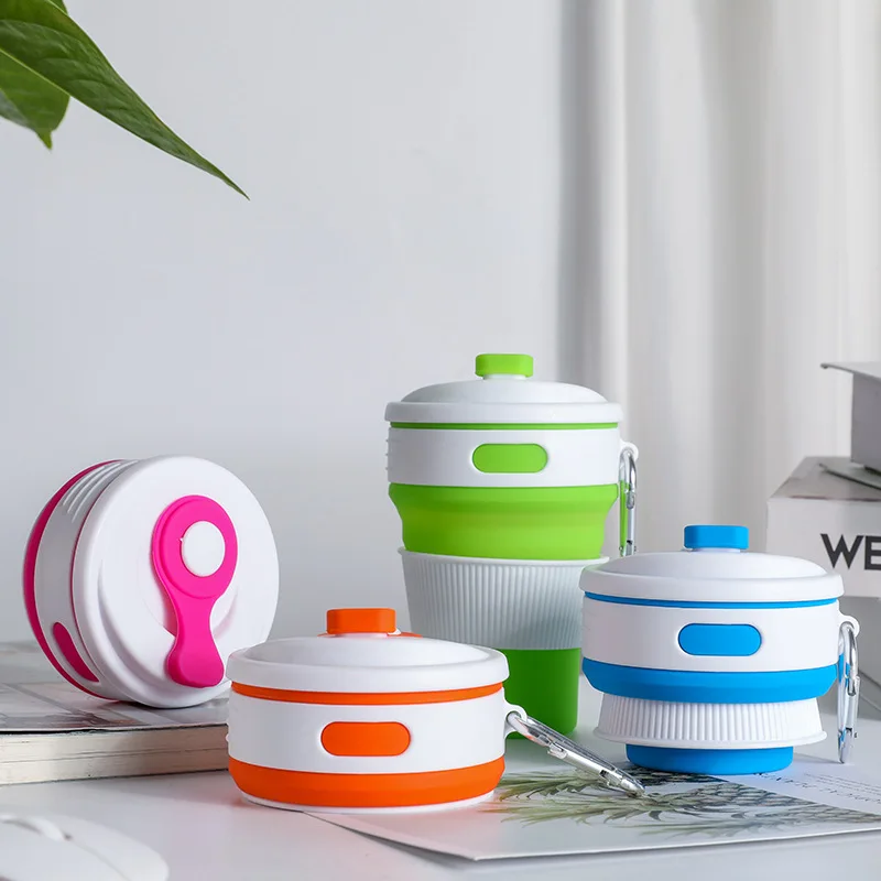 355 мл телескопическая кофейная чашка силиконовая складная портативная уличная