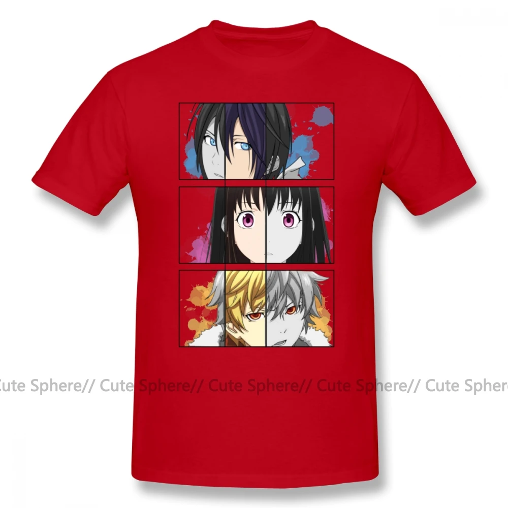 Футболка Noragami, футболка норагами, принт, 100 хлопок, Мужская футболка, 6xl, короткий рукав, милая Пляжная футболка - Цвет: Red