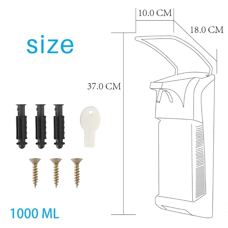 

1000ml Wall Mounted Elbow Soap Dispenser Manual Press Liquid Soap Disinfectant Hand Sanitizer Dispensers for Bathroom