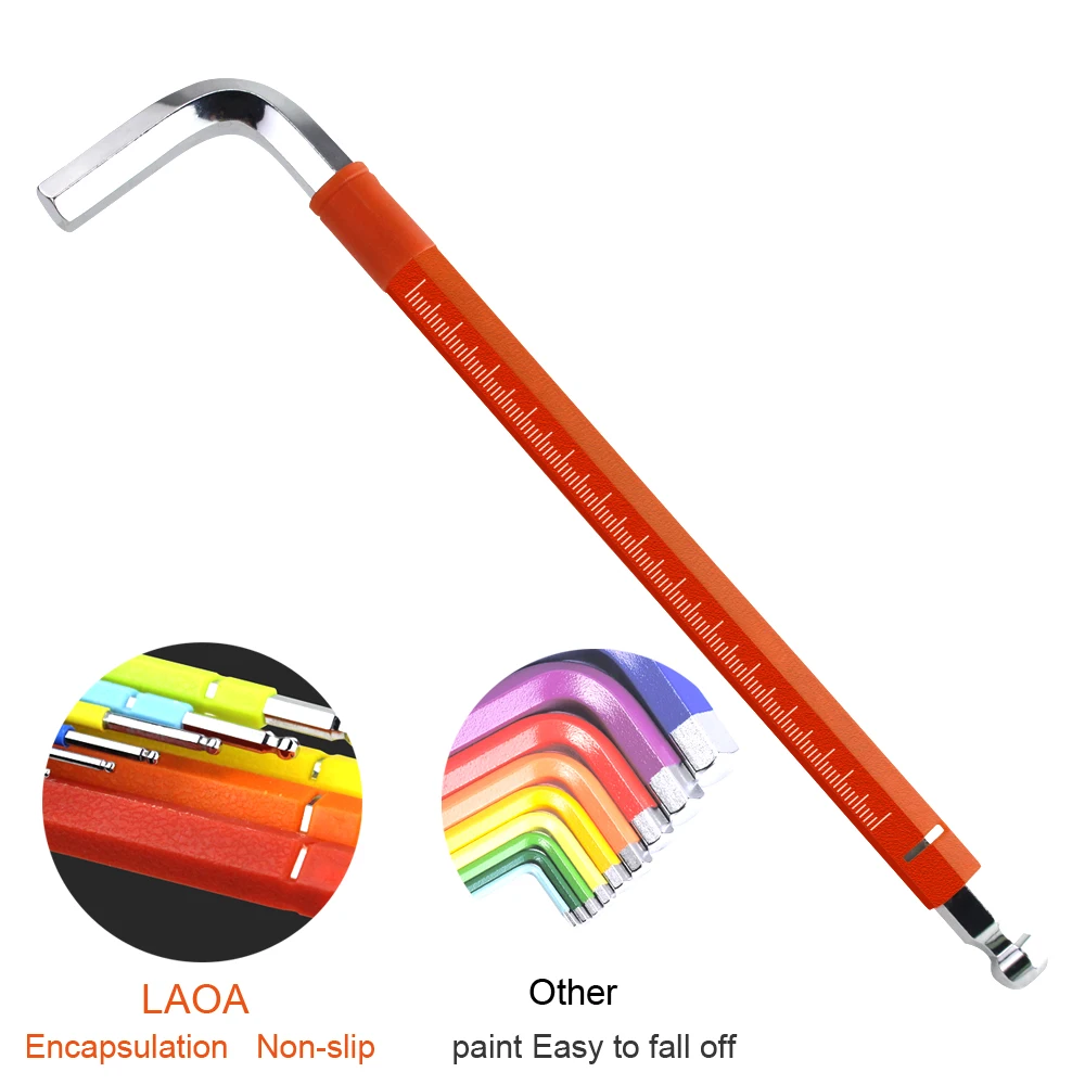 LAOA из 9 шт. в виде Мини Набор шестигранных ключей цветные с двойным концом одной