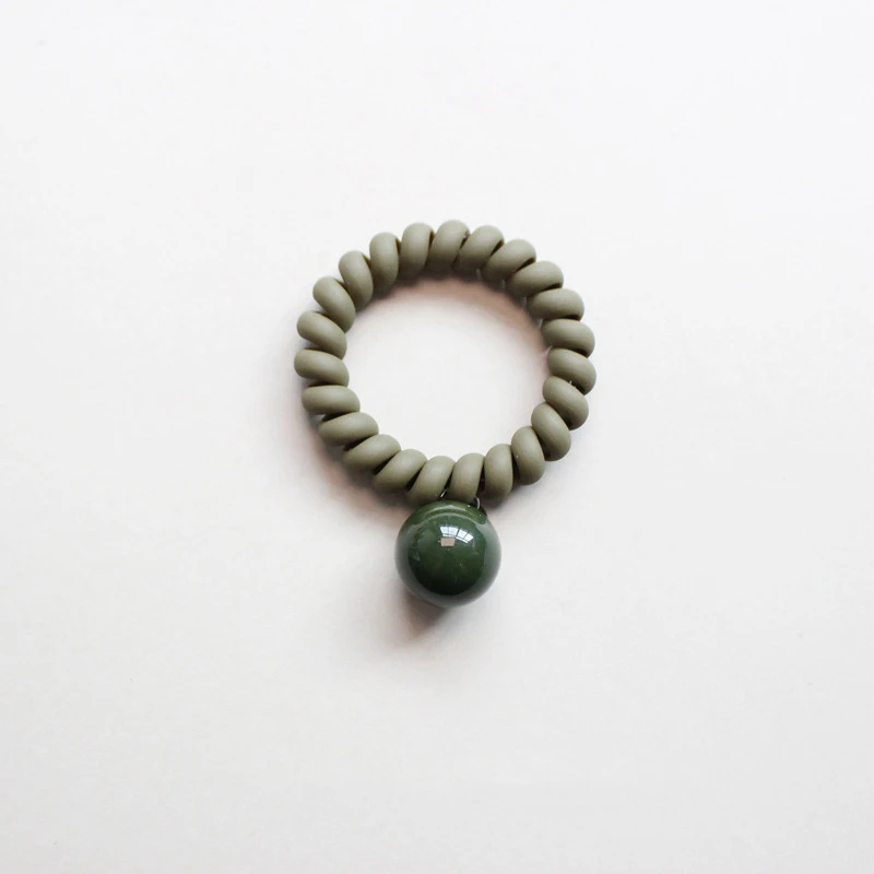 Милые спиральные Галстуки для волос милые Шаровые Подвески густых держатель