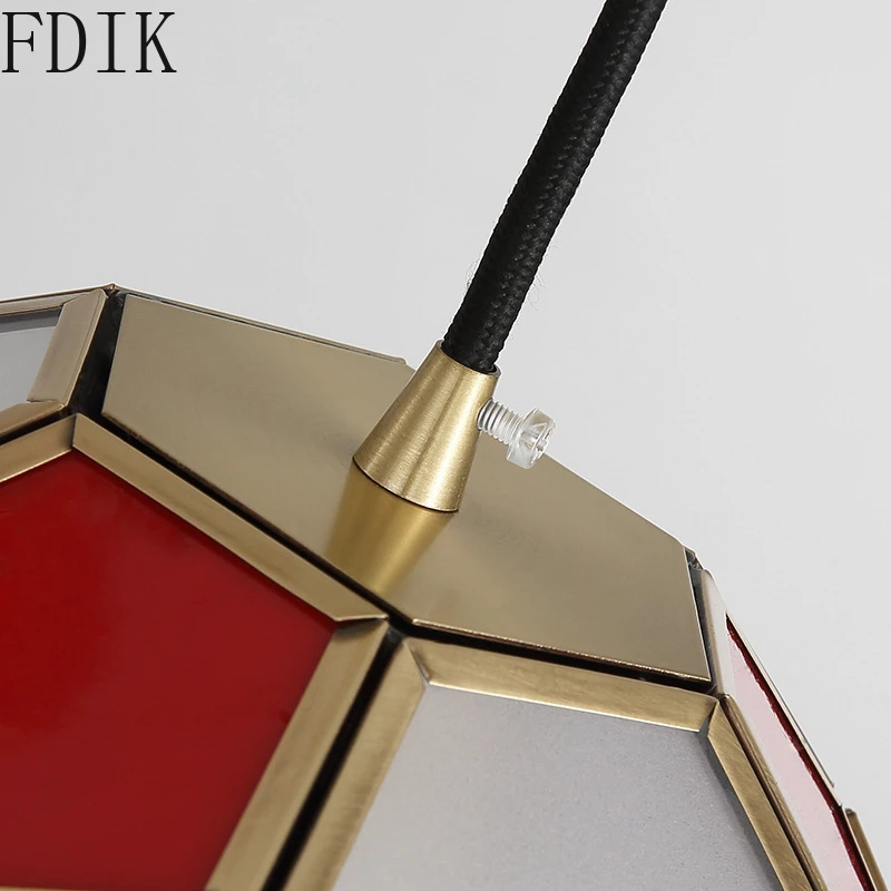 Креативные стеклянные подвесные светильники для футбола скандинавские