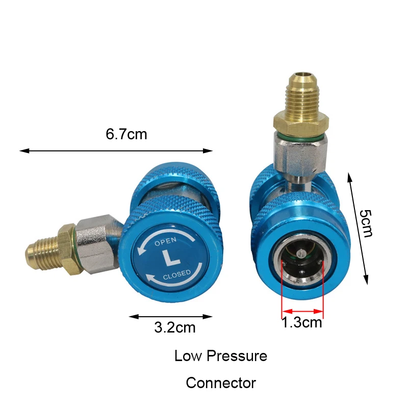 2 шт./компл. R134A A/C Регулируемый быстродействующий соединитель для кондиционера