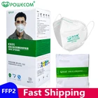 Защитная маска для лица POWECOM FFP2, стильная маска для рта с заушными петлями, PM2.5, защитная 95% фильтрационная Пылезащитная маска FFP2, оригинальные маски