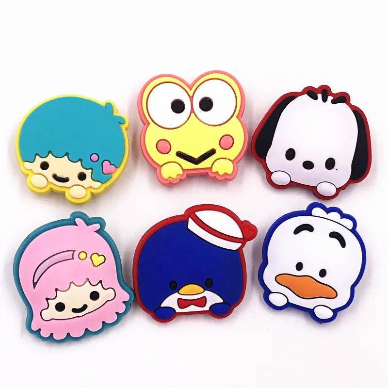 1PCS Lovely Cartoon Animal Icon Brooch For Decoration On Backpack Clothes Frog Dog Duck PVC Badge Pin Kids Party Gifts | Украшения и