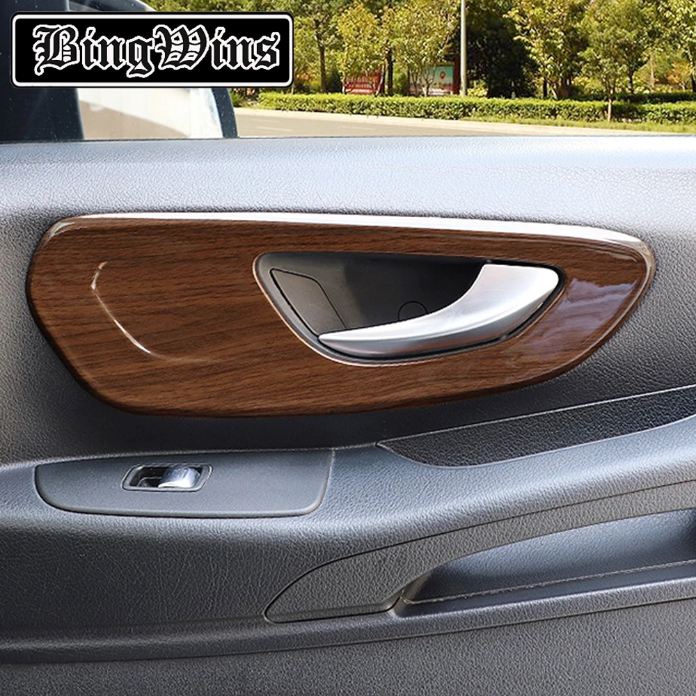 

Car style for 16-21 Benz Vito peach wood grain interior trim vitof special modified interior bright strip high quality