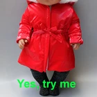 Детская одежда для новорожденных; Длинное пальто на молнии; Леггинсы; 18 дюймов; Одежда для кукол; Зимний костюм; Брюки; Подарок на Новый год для девочек
