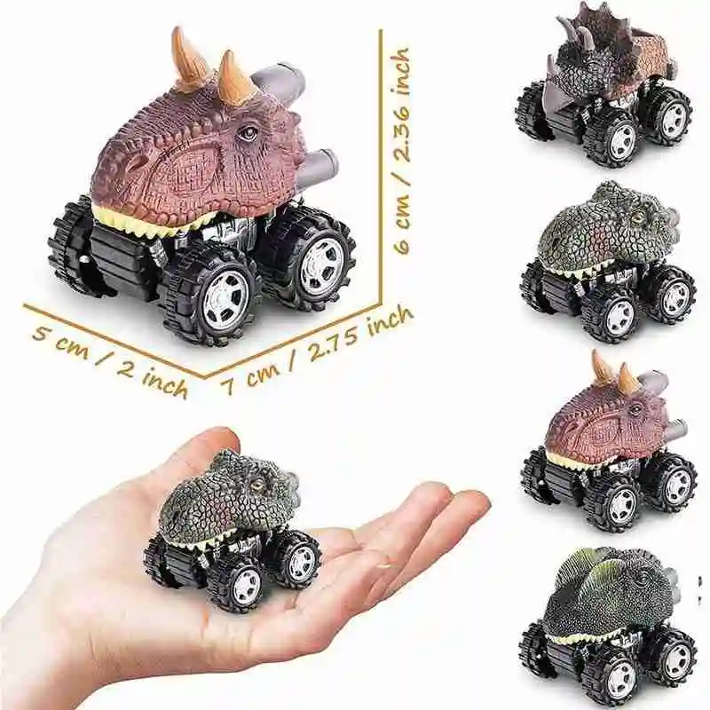 

Pull Back Dinosaur Toys 4-pack for 2 3 4 5 Year Old Boys and Girls Dinosaurs Car