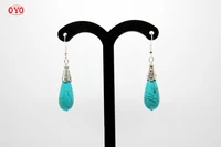 925 silverwork ethnic style jewelry woman earrings turquoise earrings