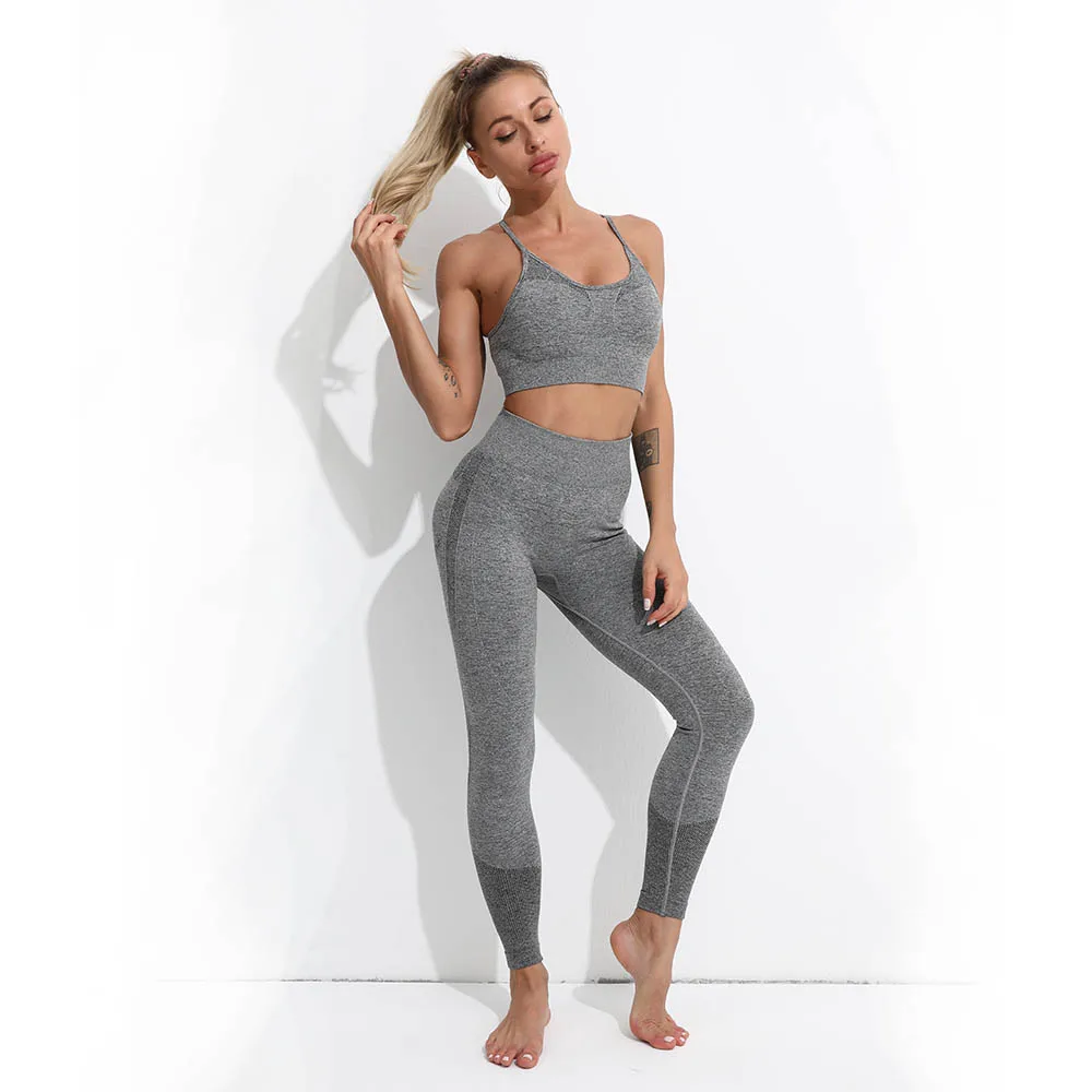 

Seamless Leggings Women Fitness Yoga Set Ropa Deportiva Mujer Gym Clothing Track Suit High Waist Pants Sports Bras Workout Set