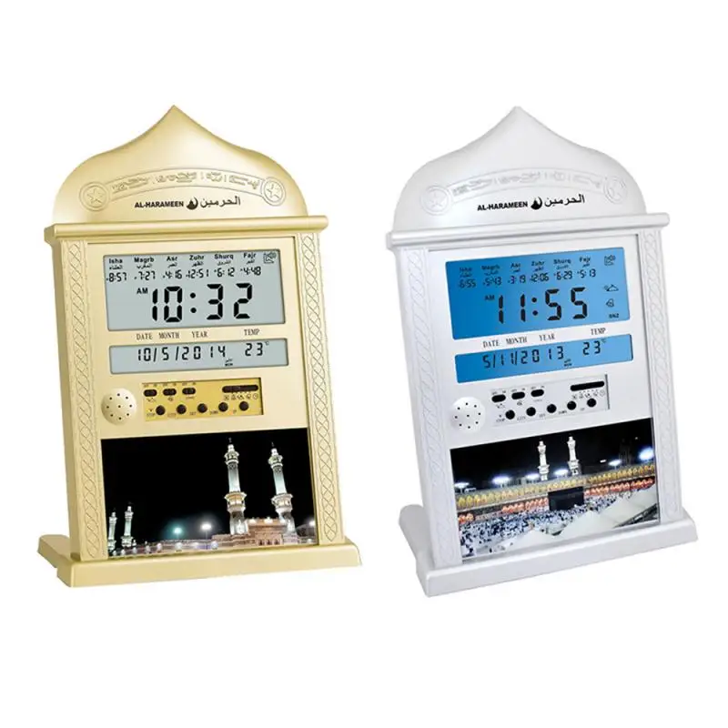 

1pc Digital Home Azan Clock AZAN CLOCK Automatic ISLAMIC Decor Muslim Prayer Table Clock Alarm Clocks Music Playing Calendar