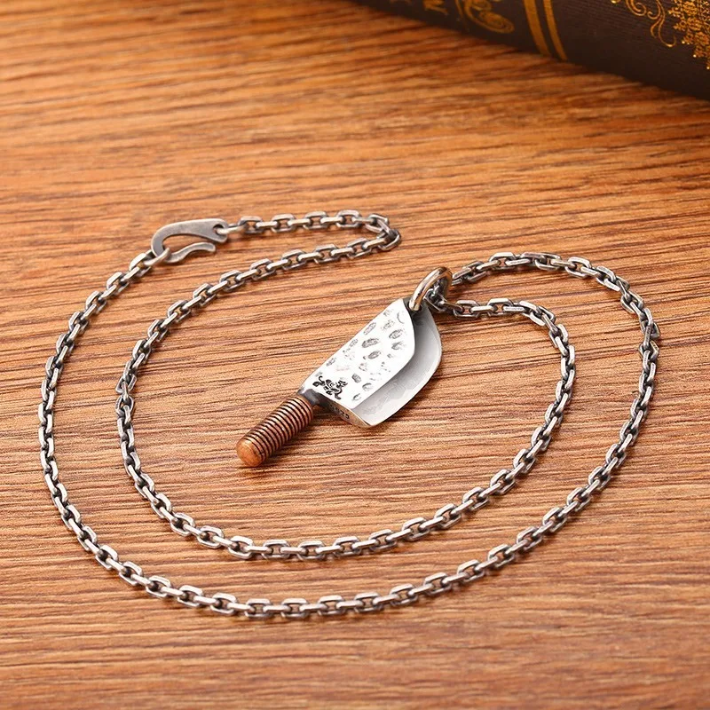 ZABRA Подвеска из стерлингового серебра 925 пробы мужской кулон в форме кухонного