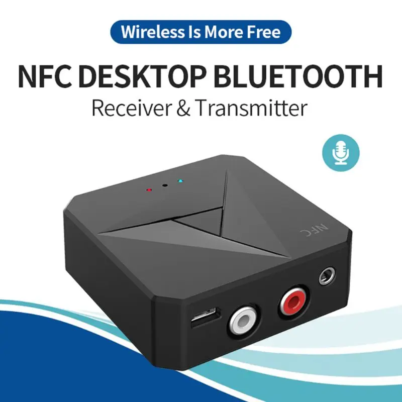 Настольный Bluetooth приемник NFC BT передатчик 5 0 3 мм AUX разъем RCA музыка беспроводной