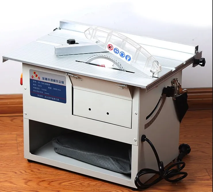 

Electric small household multifunctional dust-free sliding table saw solid wood parquet 45 degree cutting
