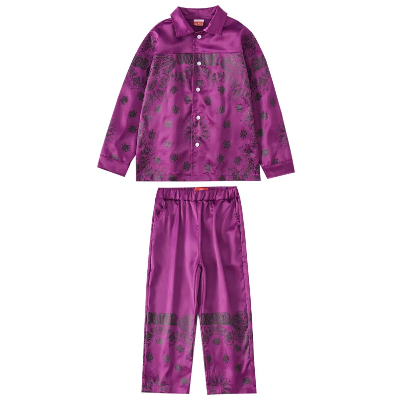 

2020 New Kids Jazz Dance Costumes Children'S Day Street Dance Performance Stage Clothes Boys And Girls Hip Hop Purple Suit