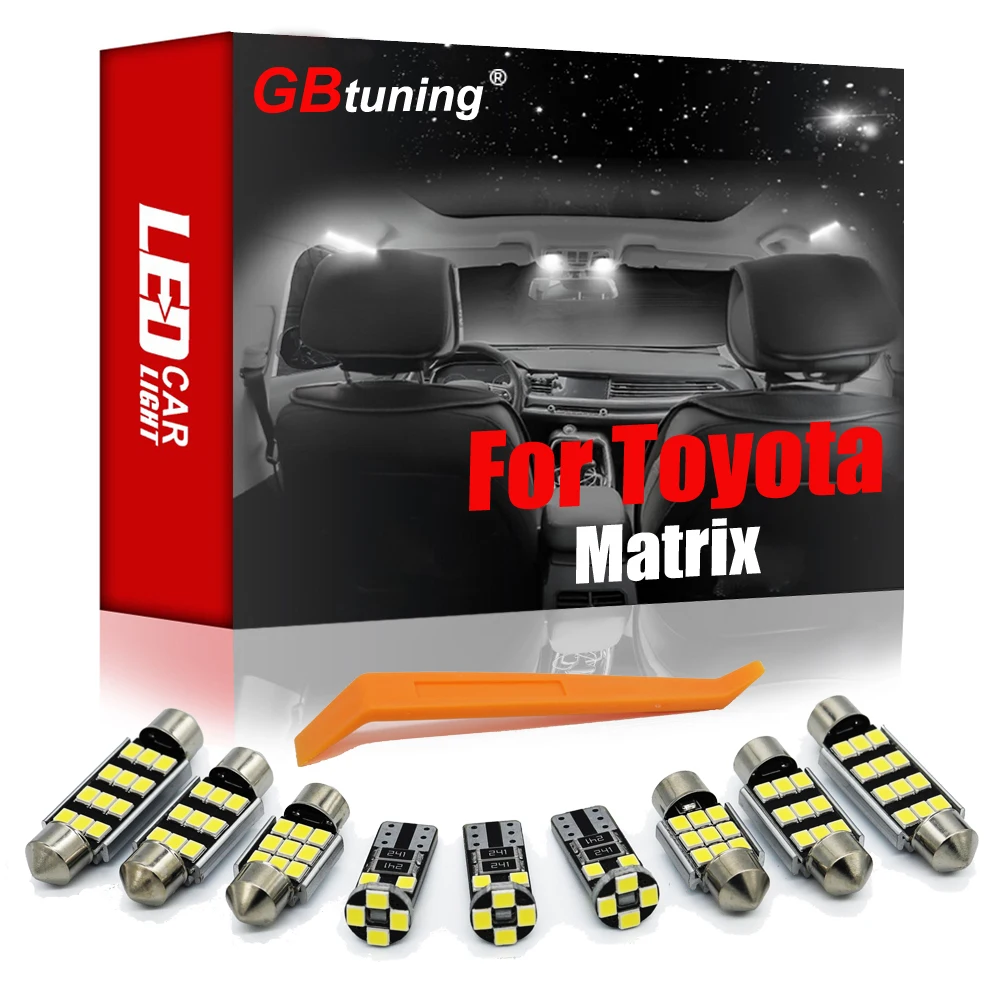 

GBtuning Canbus без ошибок светодиодный интерьер светильник комплект 8 шт. для Toyota Matrix 2003-2013 автомобиля Карта потолочный купол Крытый багажник ламп...