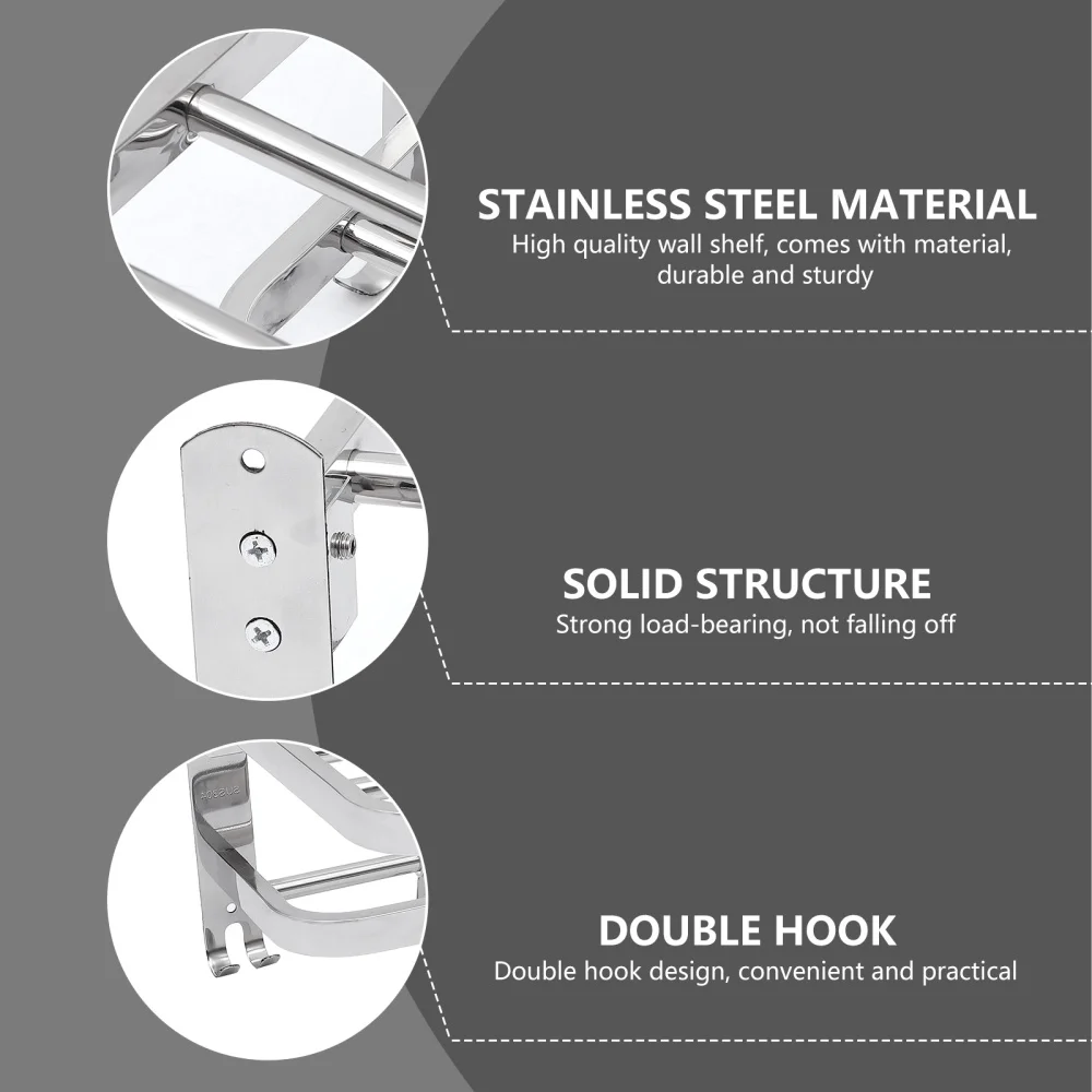 

1pc 50cm Punch Free Storage Rack Board Sundries Organizer Foldable Wall Shelf