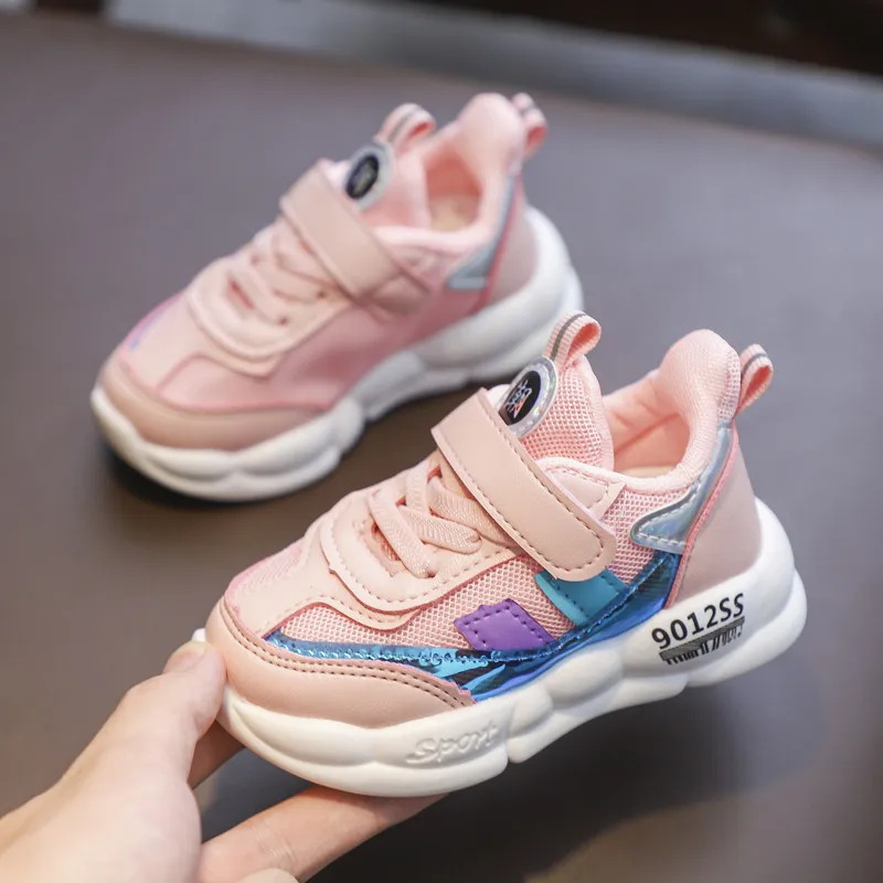 Pink Casual Shoes For Kid's New Children's Sports Shoes Boys Girls Casual Breathable Mesh Baby Toddler Shoes - Цвет: Pink