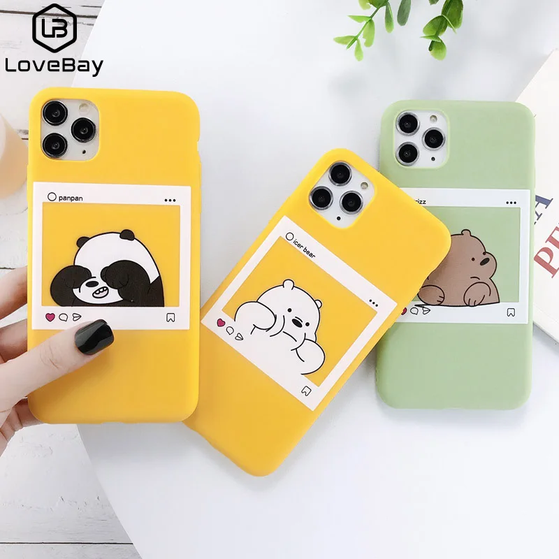 Lovebay чехол для телефона iPhone 11 Pro Max X XS XR Xs Забавный мультяшный медведь Мягкий ТПУ