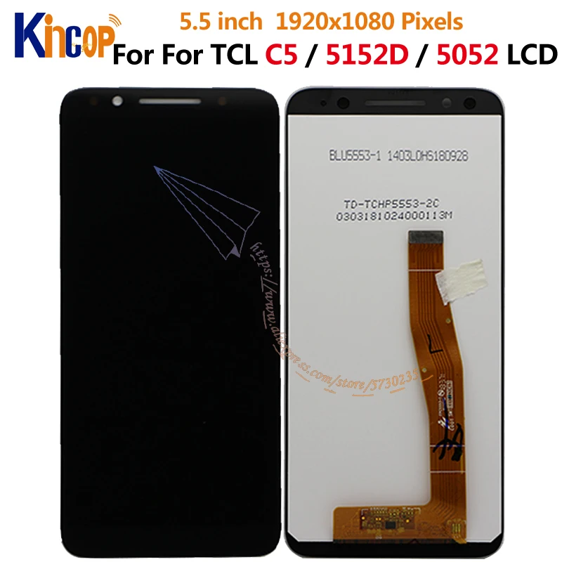 ЖК дисплей 5 дюйма для TCL C5 5152D сенсорная панель стеклянный сенсорный экран