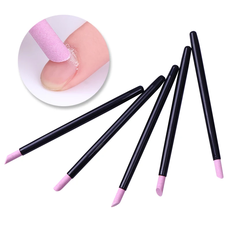 5Pcs 1Pc Nail Art Carving Pen Silicone Head Double-end Quartz Stone Scrub Cuticle Remover Pusher Trimmer DIY Tools | Красота и