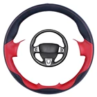 DIY сшитая вручную черная оплетка из искусственной кожи для Renault Megane 3 2009-2014 Scenic 2010-2015 Fluence ZE 2009-2016