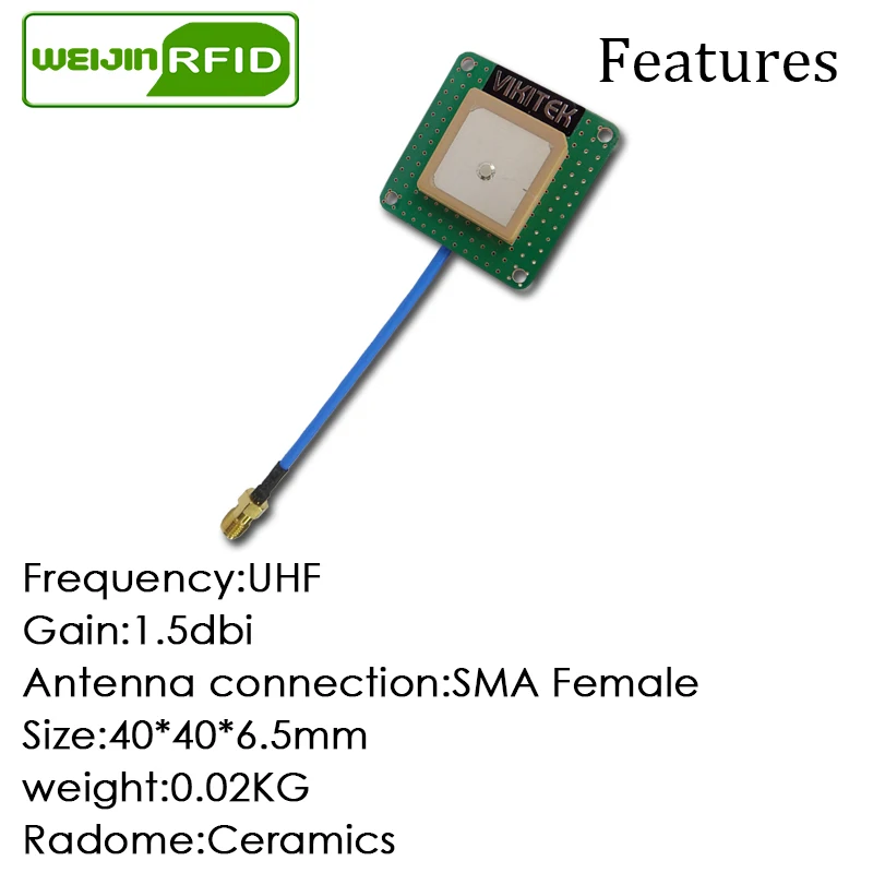 UHF RFID 902-928 МГц маленькая антенна VIKITEK VA25 круговой коэффициент усиления