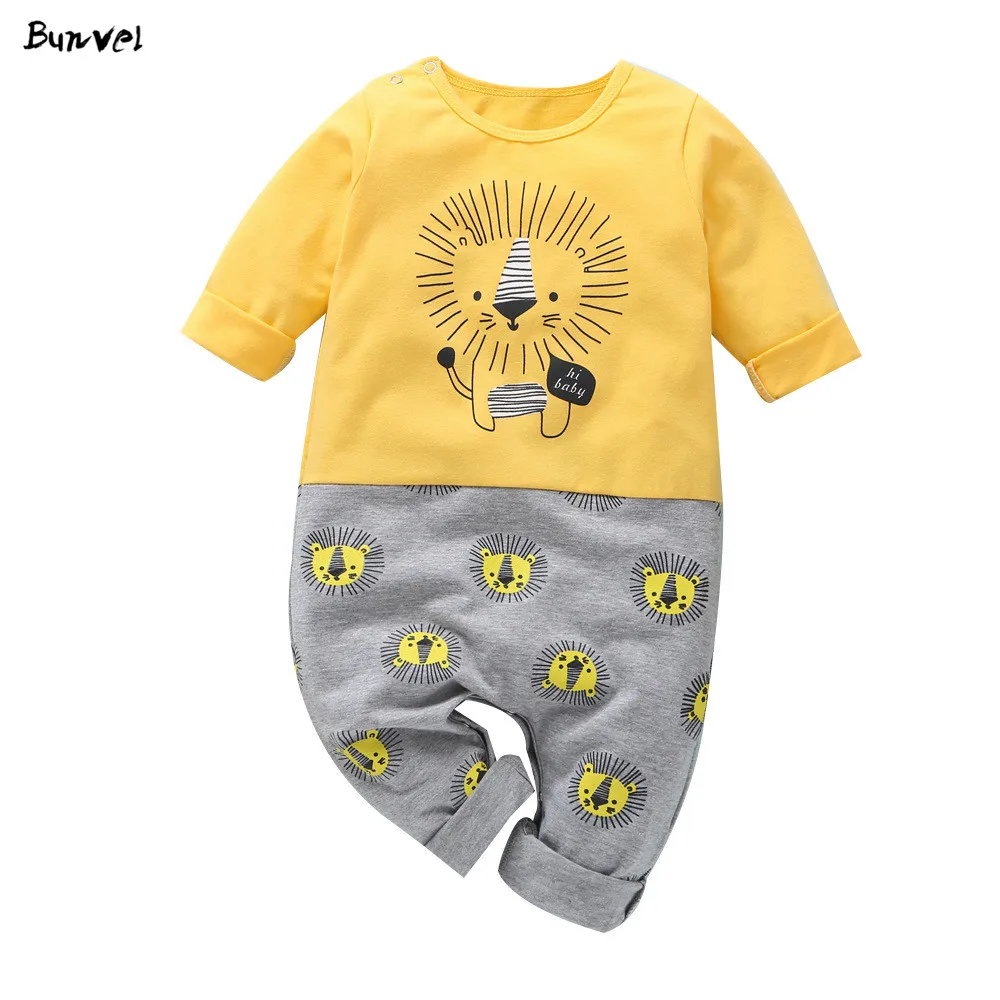 Комбинезон для маленьких мальчиков и девочек летняя одежда с длинными рукавами