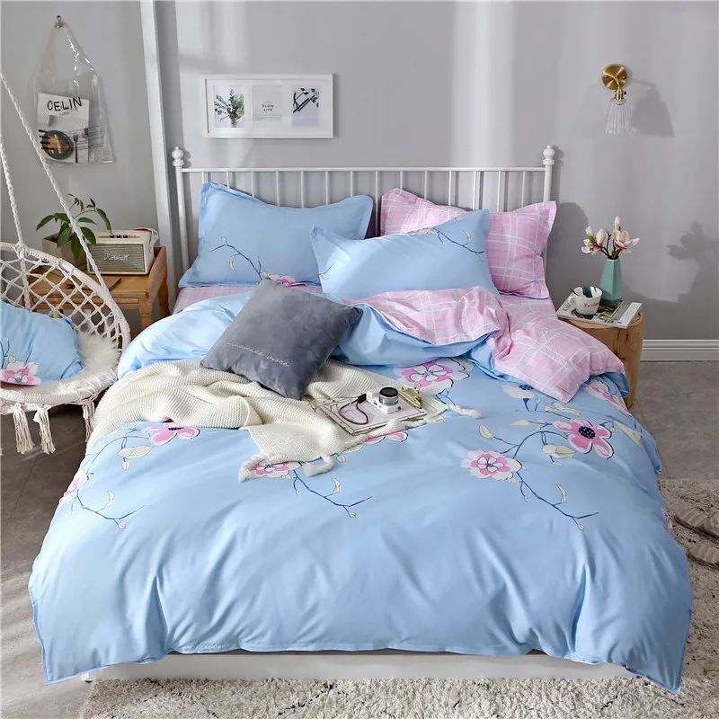 Комплект постельного белья с двойным пододеяльником пододеяльник простыня или