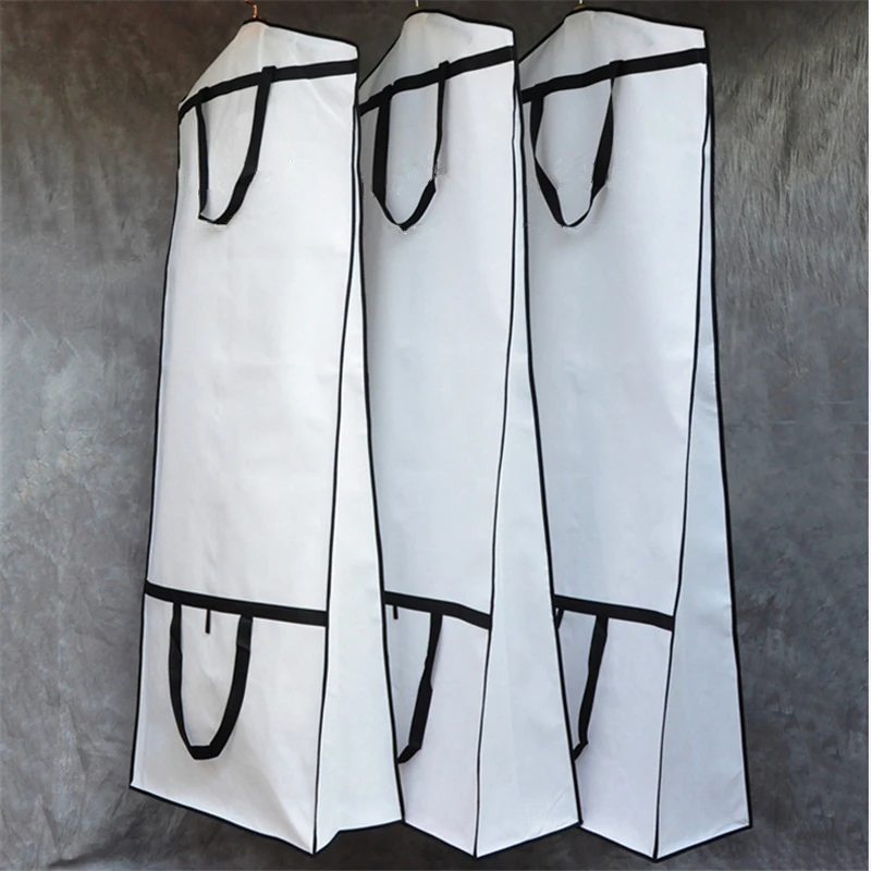 

Hot Thick Non Woven Material Large For Wedding Dress Dust Cover Protector Bag Dustproof Can Be Custom Size Color Printed LOGO